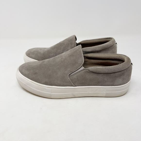Steve Madden Womens Size 7 Gray Suede Leather Gills Platform Slip On Sneaker - Picture 6 of 11